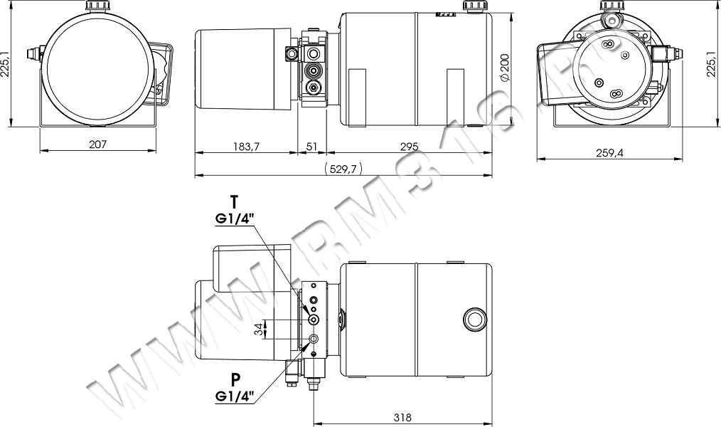 Насосная маслостанция высокого давления (компактная) Tecfluid